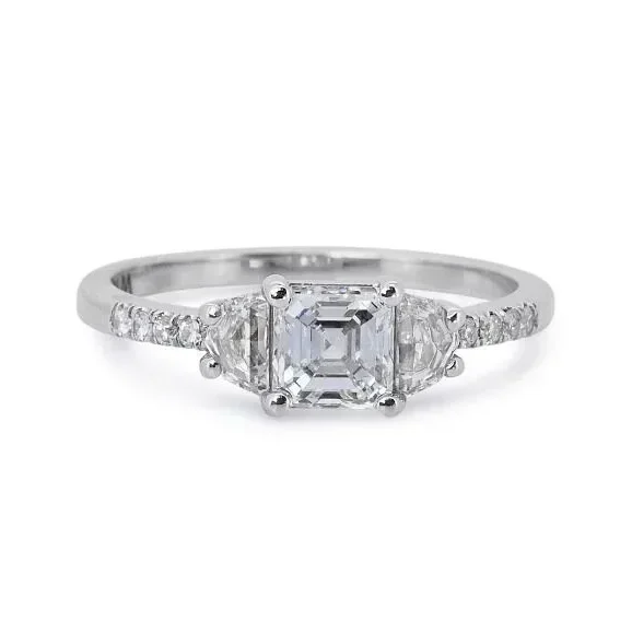 Asscher Diamond Ring